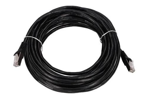 EXTRALINK LAN PATCHCORD CAT.5E FTP 10M FOILED TWISTED PAIR BARE COPPER BLACK
