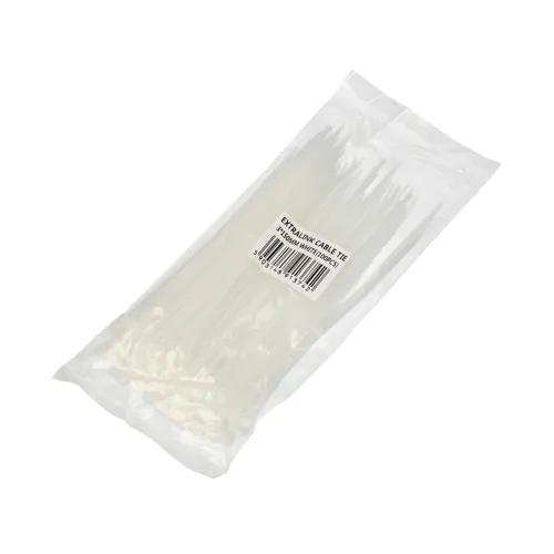 EXTRALINK CABLE TIE 3*150MM WHITE (100PCS BAG)