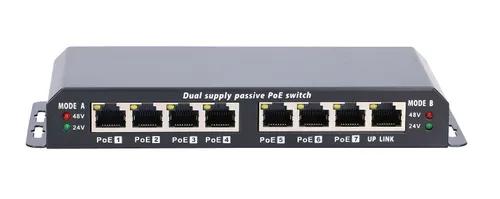 EXTRALINK POE SWITCH 8-7 PORT 24V 90W WITH POWER ADAPTER 24V 2.5A