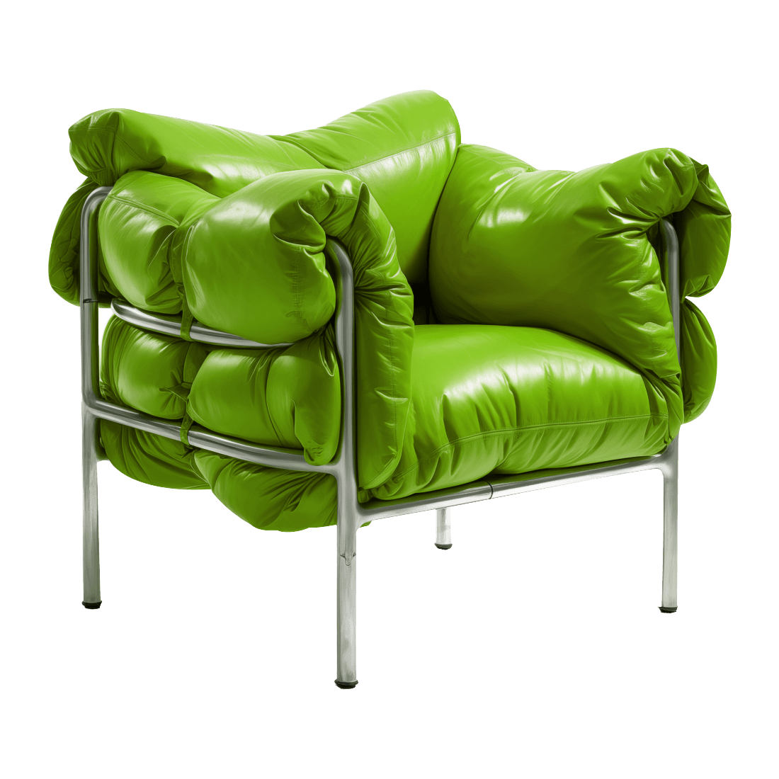 Living Room Accent Chair<span> - </span>Green, Leather