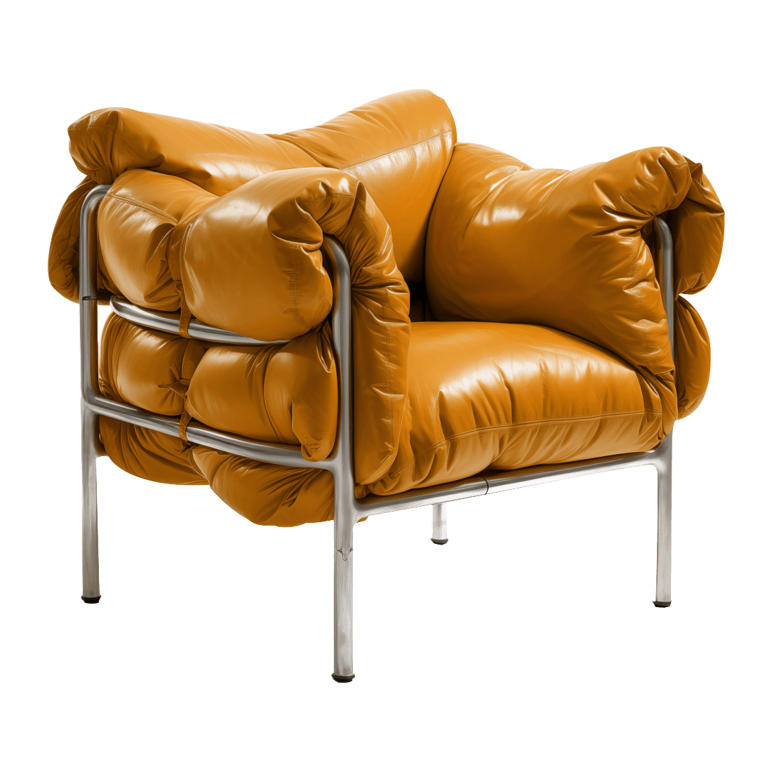 Living Room Accent Chair<span> - </span>Brown, Leather