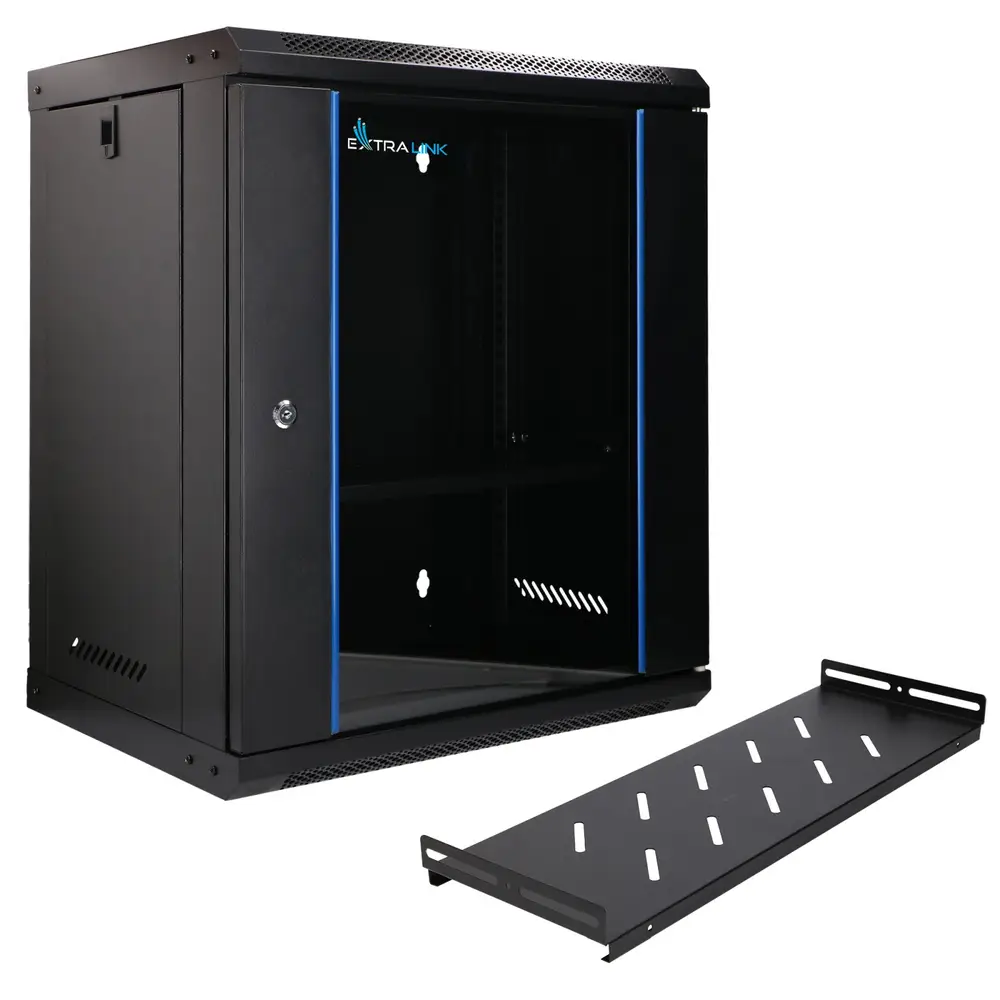 Extralink Lite 12U 530x400 Czarna Szafa rack