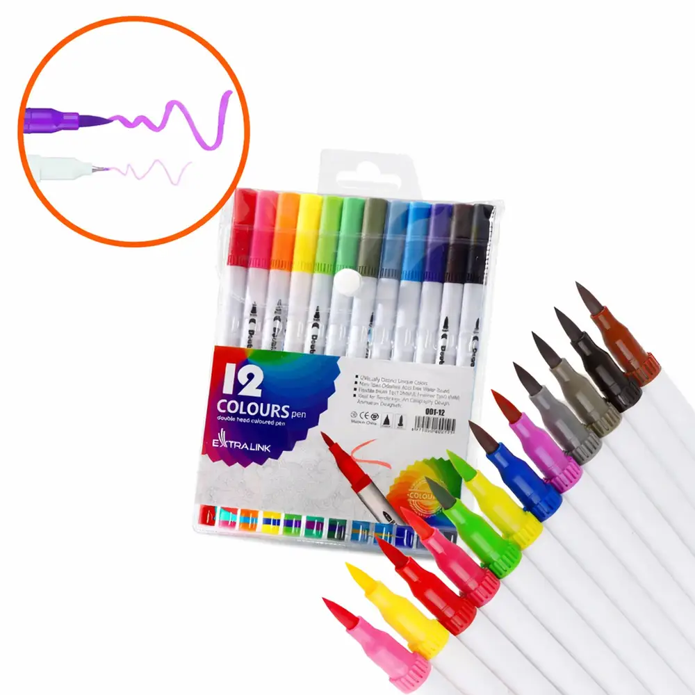 Extralink Zestaw markerów 12 kolorów
