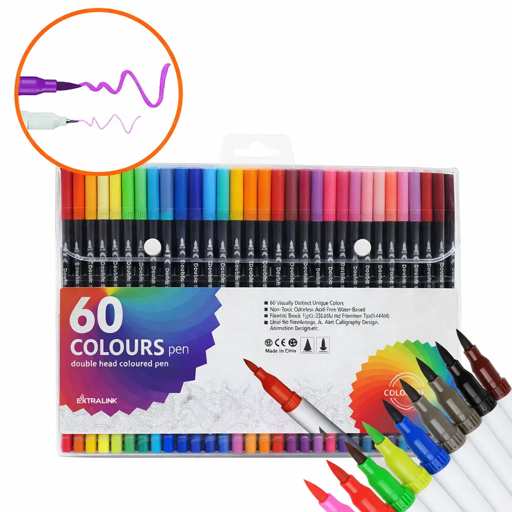 Extralink Zestaw markerów 60 kolorów