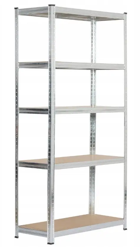 REGAŁ MAGAZYNOWY METALOWY SREBRNY 180X90X40CM