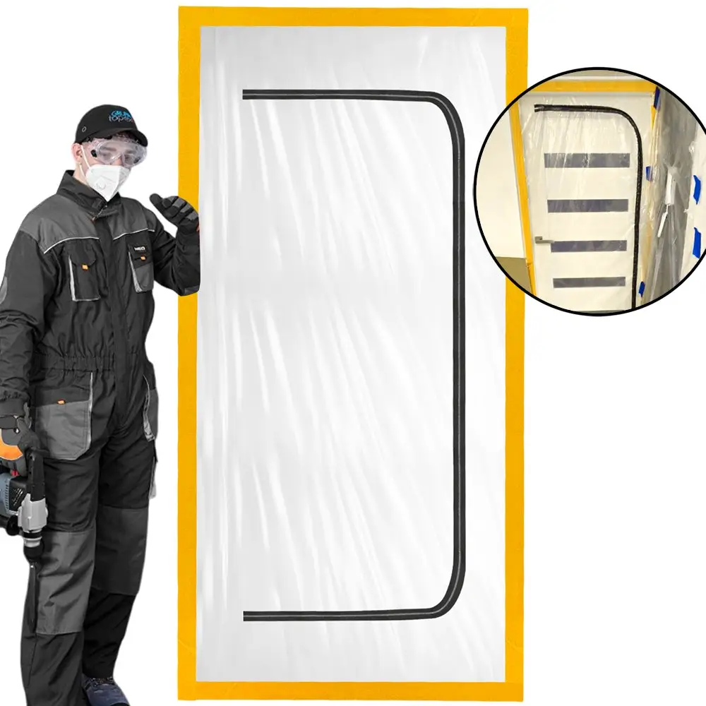 Drzwi przeciwpyłowe remontowe XXL, kurtyna przeciwkurzowa, 230x135, drzwi