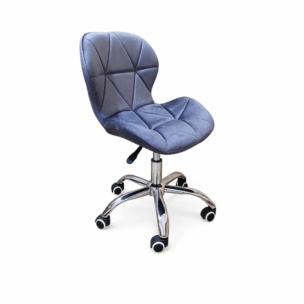 EXTRALINK KRZESŁO FOTEL KRZESŁO BIUROWE WELUROWE SZARE