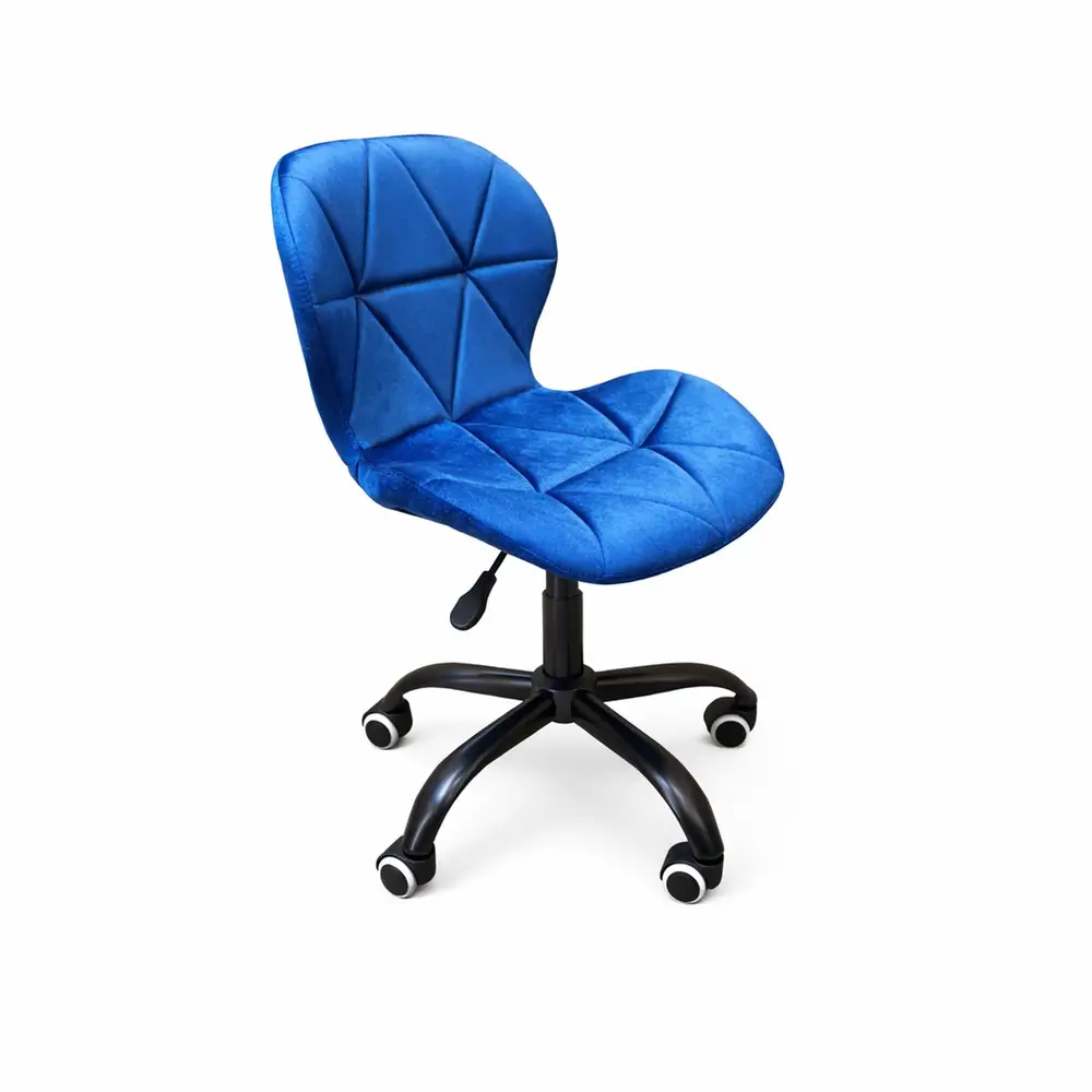 EXTRALINK KRZESŁO FOTEL KRZESŁO BIUROWE WELUROWE NIEBIESKIE