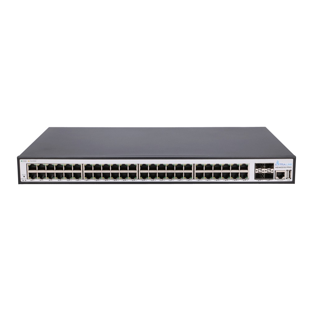 Extralink Nemezis Pro | Switch PoE | 48x RJ45 1000Mb/s PoE, 4x SFP+, 500W, L3 - obrazek 2