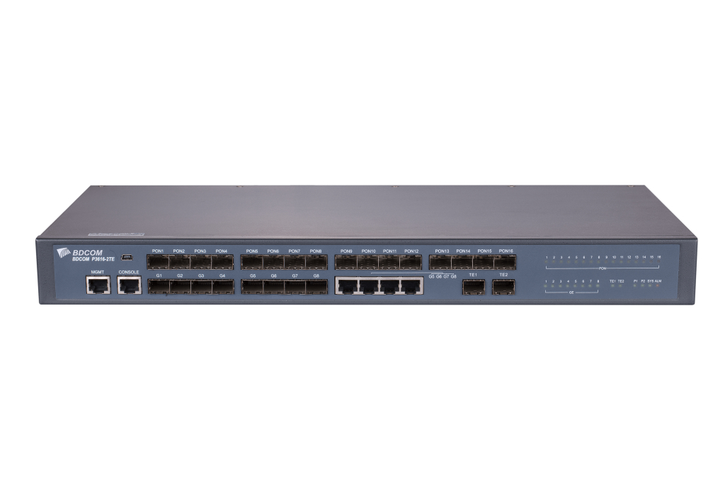 BDCOM P3616-2TE | EPON OLT | 16XPON, 2X10G SFP+, 4XGE SFP, 4XGE TX/SFP combo