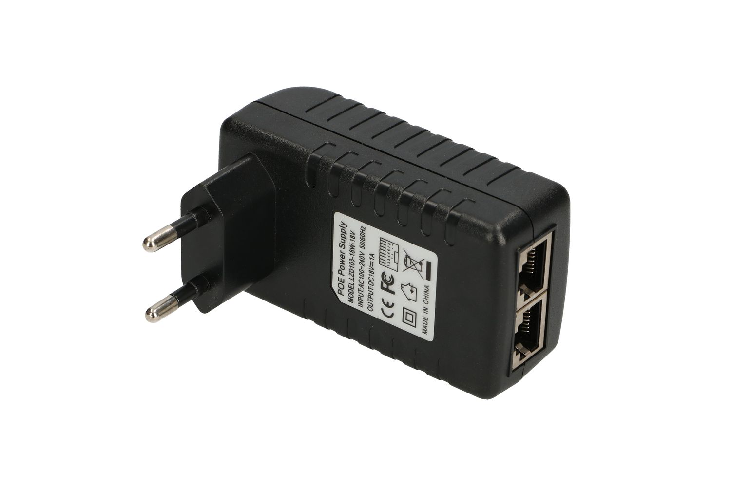 Extralink POE-18-18W | Zasilacz PoE | 18V, 1A, 18W, wtyk do gniazda elektrycznego - obrazek 2