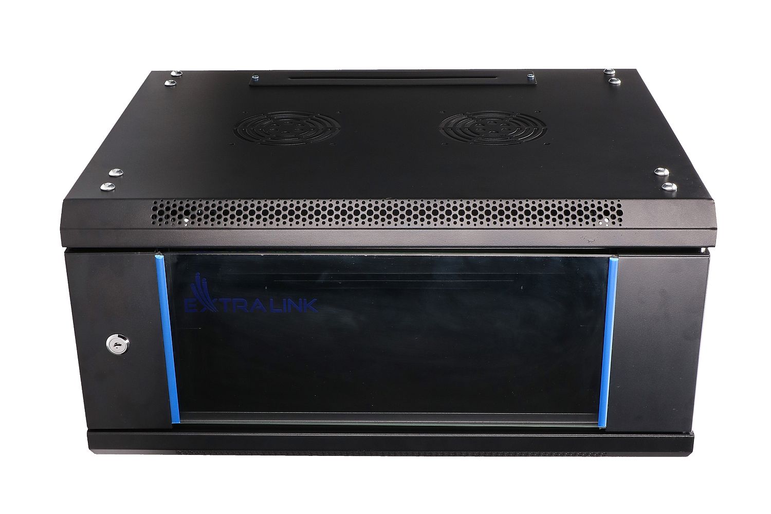 Extralink 4U 600x450 Czarna | Szafa rack | montowana na ścianie - obrazek 2