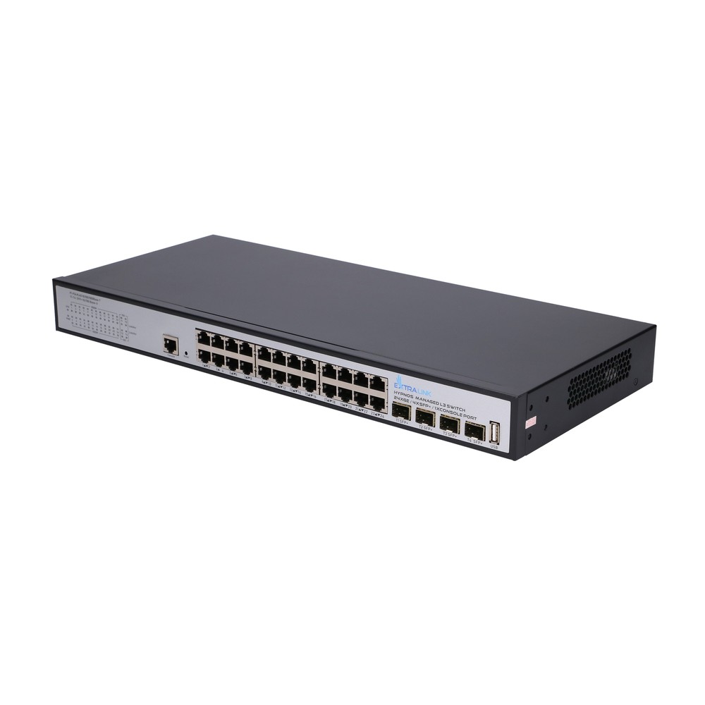 Extralink Hypnos | Switch | 24x RJ45 1000Mb/s, 4x SFP+, L3, zarządzalny - obrazek 5