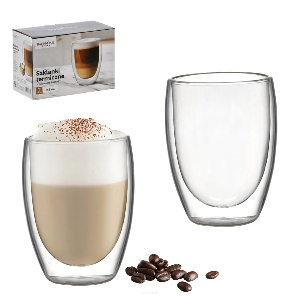 Extralink | Komplet 2 Szklanek Termicznych z Podwójną Ścianką | 345 ml