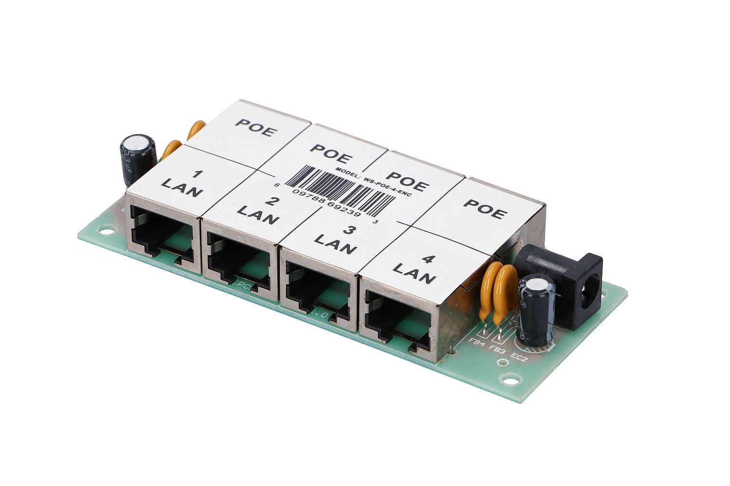 Extralink 4 Portowy | PoE Injector | 4x 100Mb/s RJ45, Bez Obudowy - obrazek 2