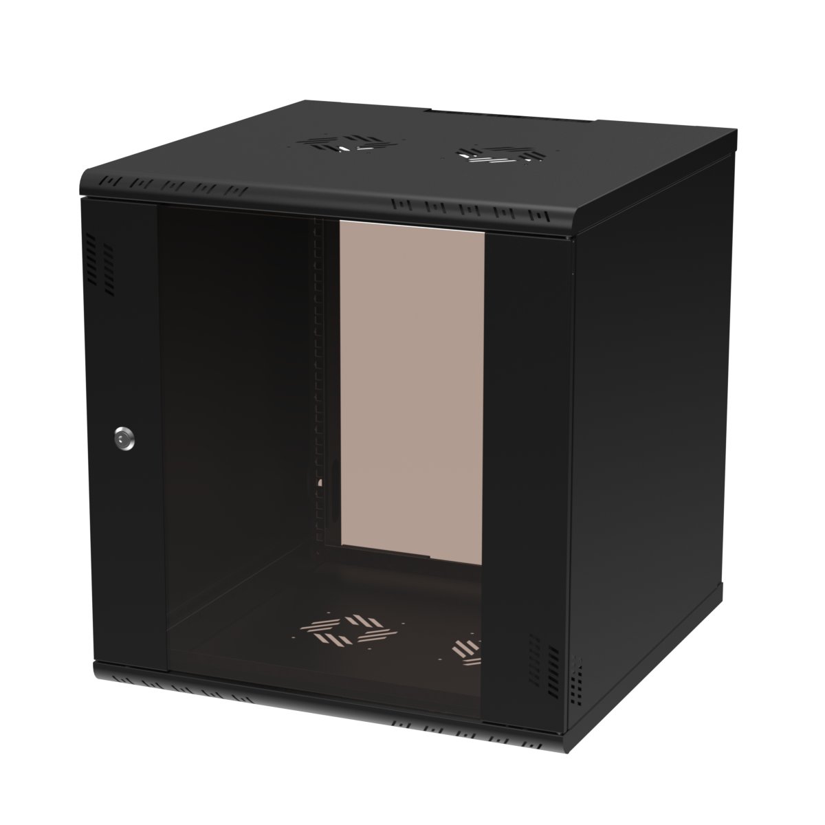 Extralink Premium 12U 600x600 Czarna | Szafa rack | beznarzędziowy montaż, montowana na ścianie - obrazek 2