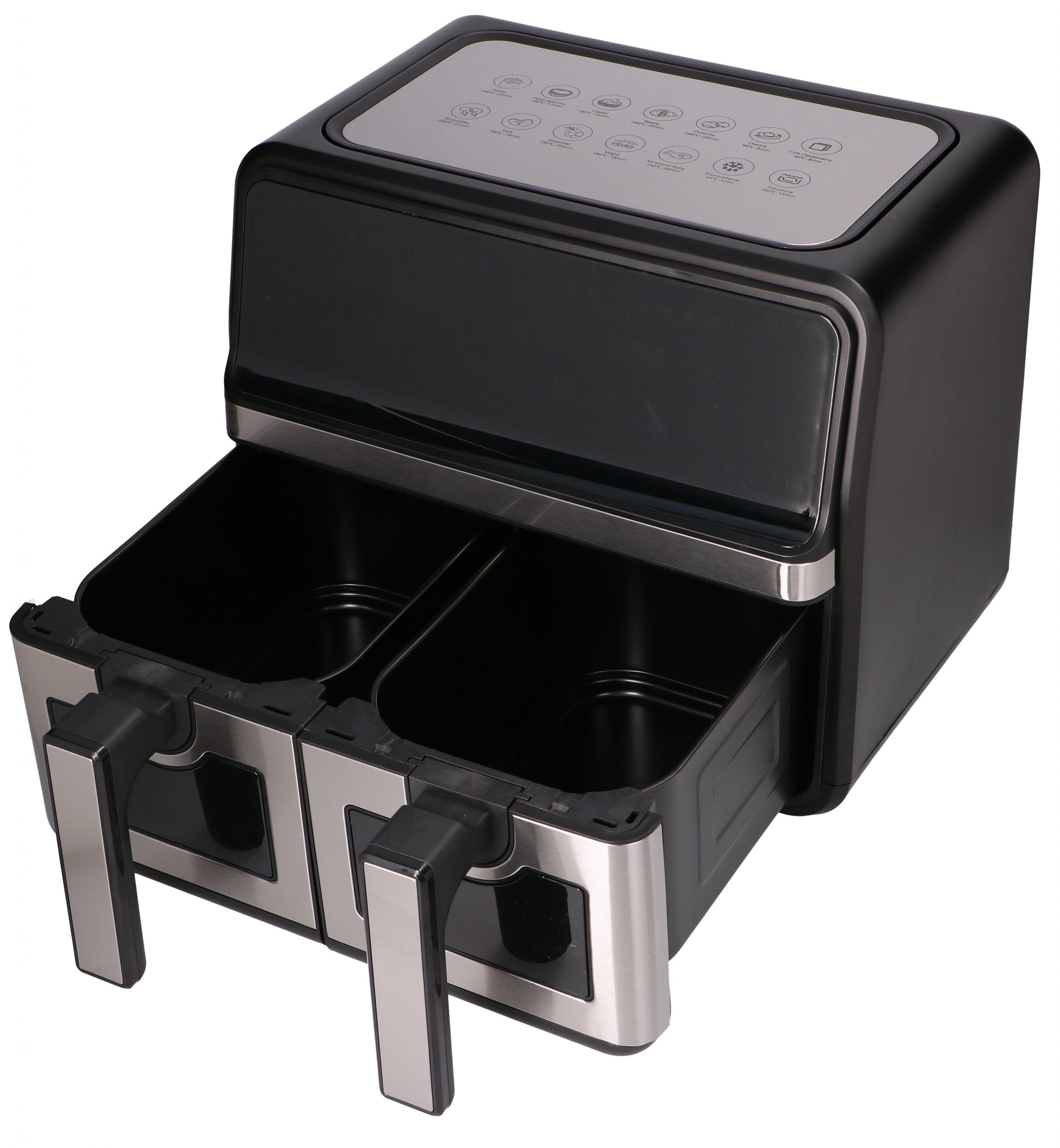 Extralink Home Air Fryer 9L Czarna | Frytkownica | Dwukomorowa, 2200W - obrazek 5