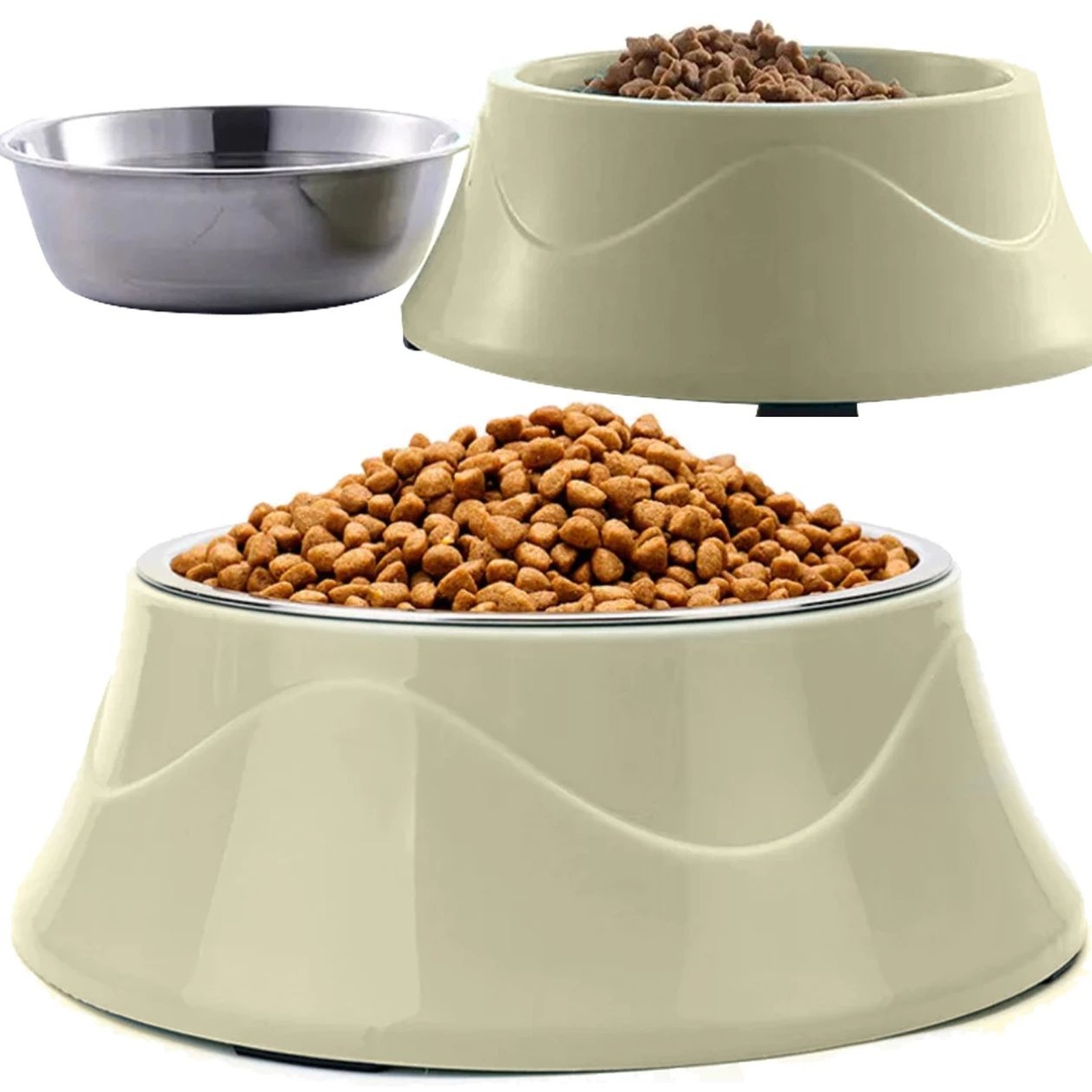 Extralink Pets | Podwójna miska dla psa kota | metalowa 2w1 na karmę suchą mokrą i wodę pet-824 - obrazek 3