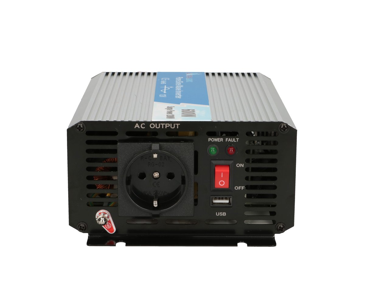 Extralink OPIP-600W | Przetwornica napięcia | samochodowa 12V, 600W czysty sinus, USB-A, USB Typ C - obrazek 5
