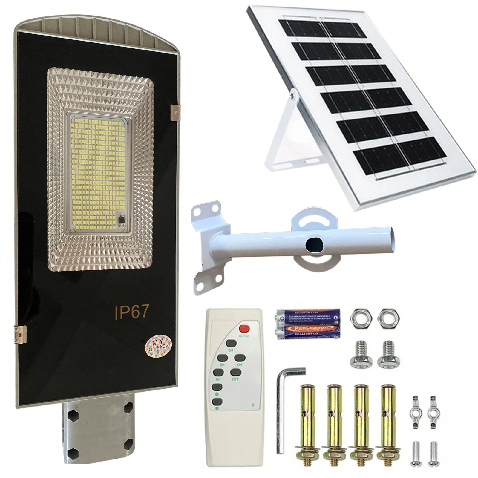 Extralink | Latarnia ogrodowa | lampa solarna na słup mocna 50W panel uliczna 100LED