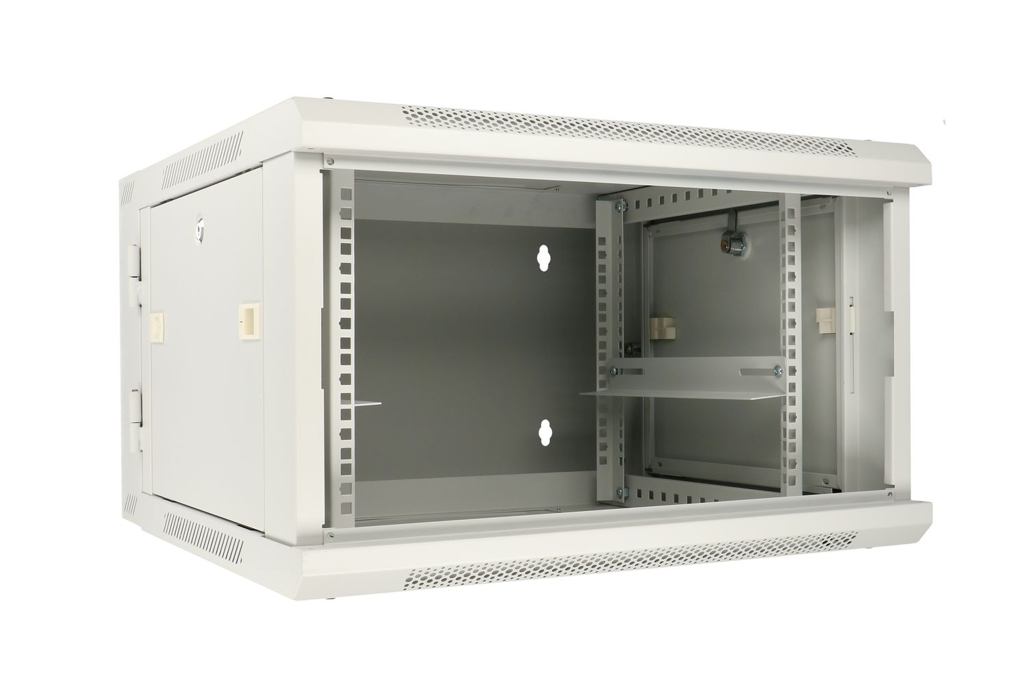 Extralink 6U 600x600 AZH Szara | Szafa rack | montowana na ścianie, dwusekcyjna - obrazek 2