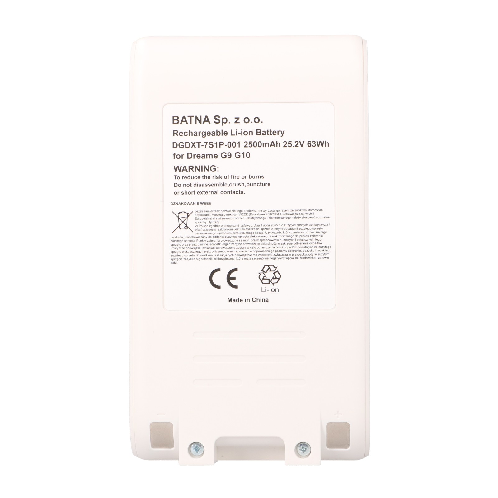 Extralink | Bateria, akumulator do odkurzacza | zamiennik dla Dreame G9 G10 25.2V 2500mAh - obrazek 2