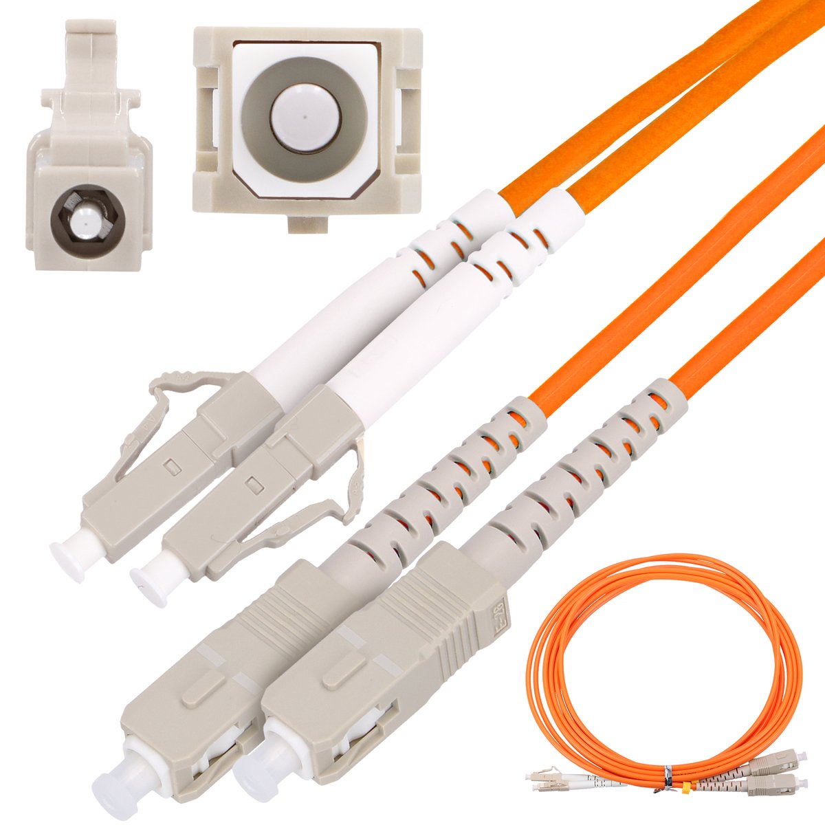 Extralink SC/UPC-LC/UPC | Patchcord | Wielomodowy, OM2, Duplex, 3mm, 3m