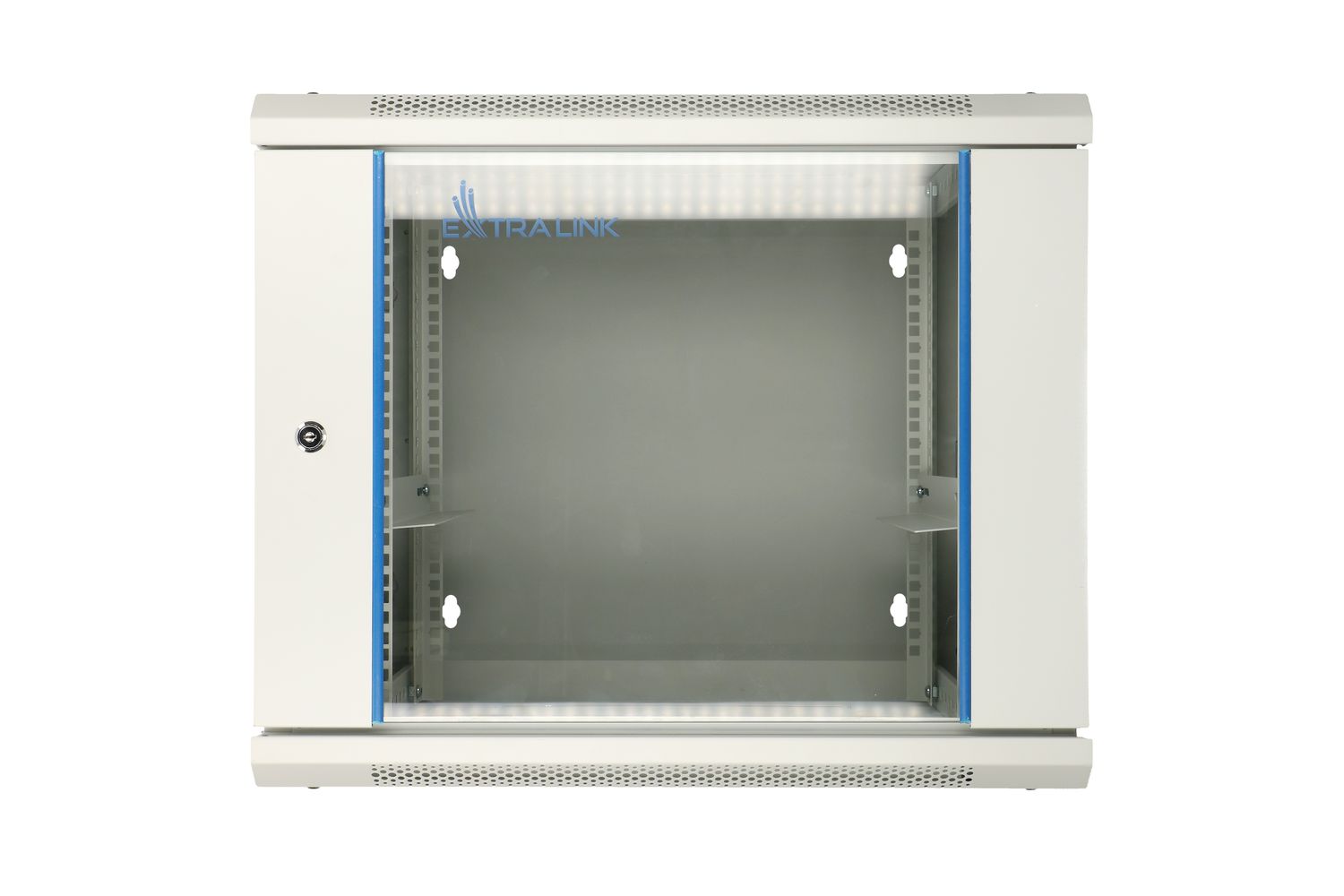 Extralink 9U 600x600 AZH Szara | Szafa rack | montowana na ścianie, dwusekcyjna - obrazek 2