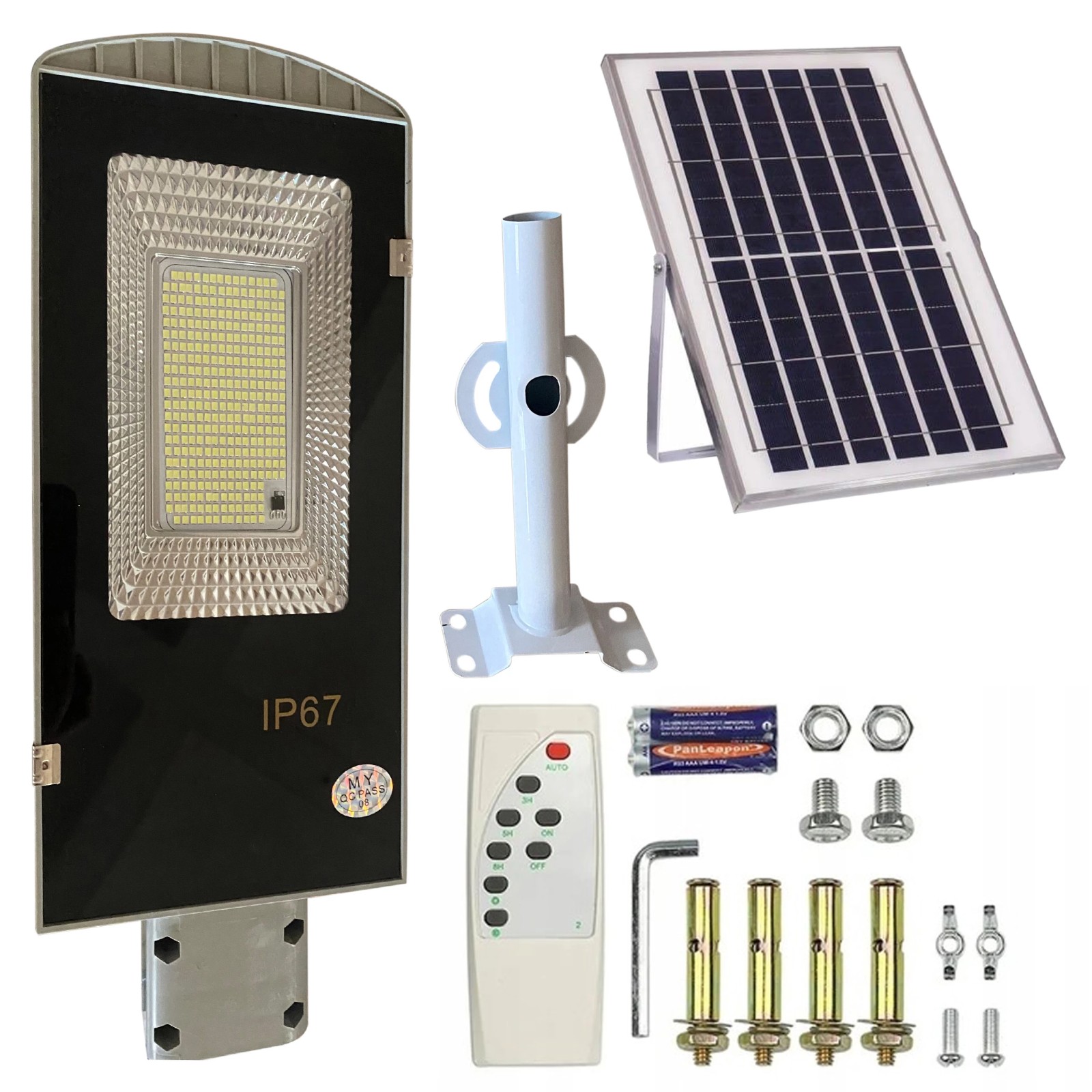 Extralink | Latarnia ogrodowa | lampa solarna na słup mocna 300W panel uliczna 299LED