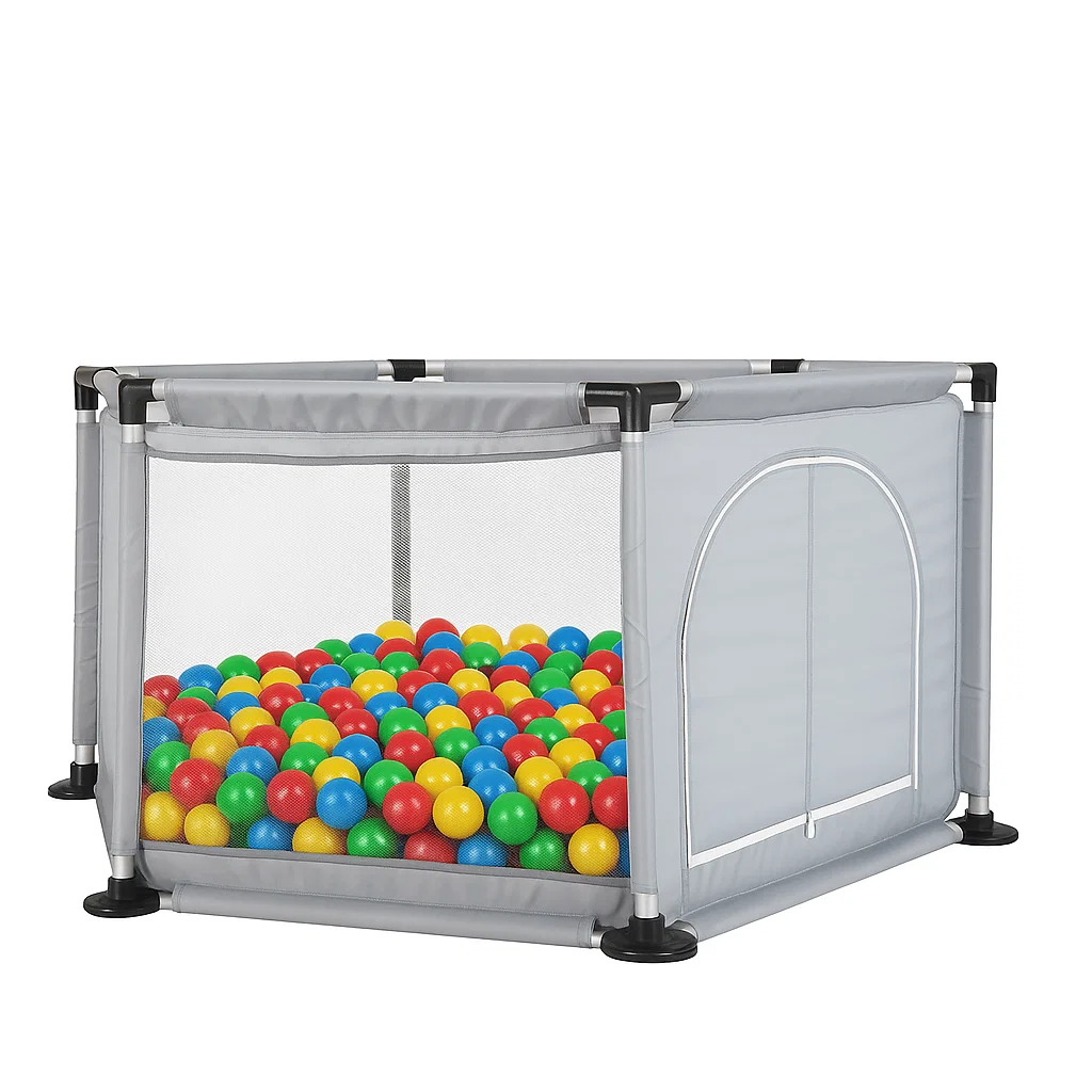 Extralink Kids | Kojec dziecięcy | stalowy plac zabaw 150x128x66cm + 30 kulek