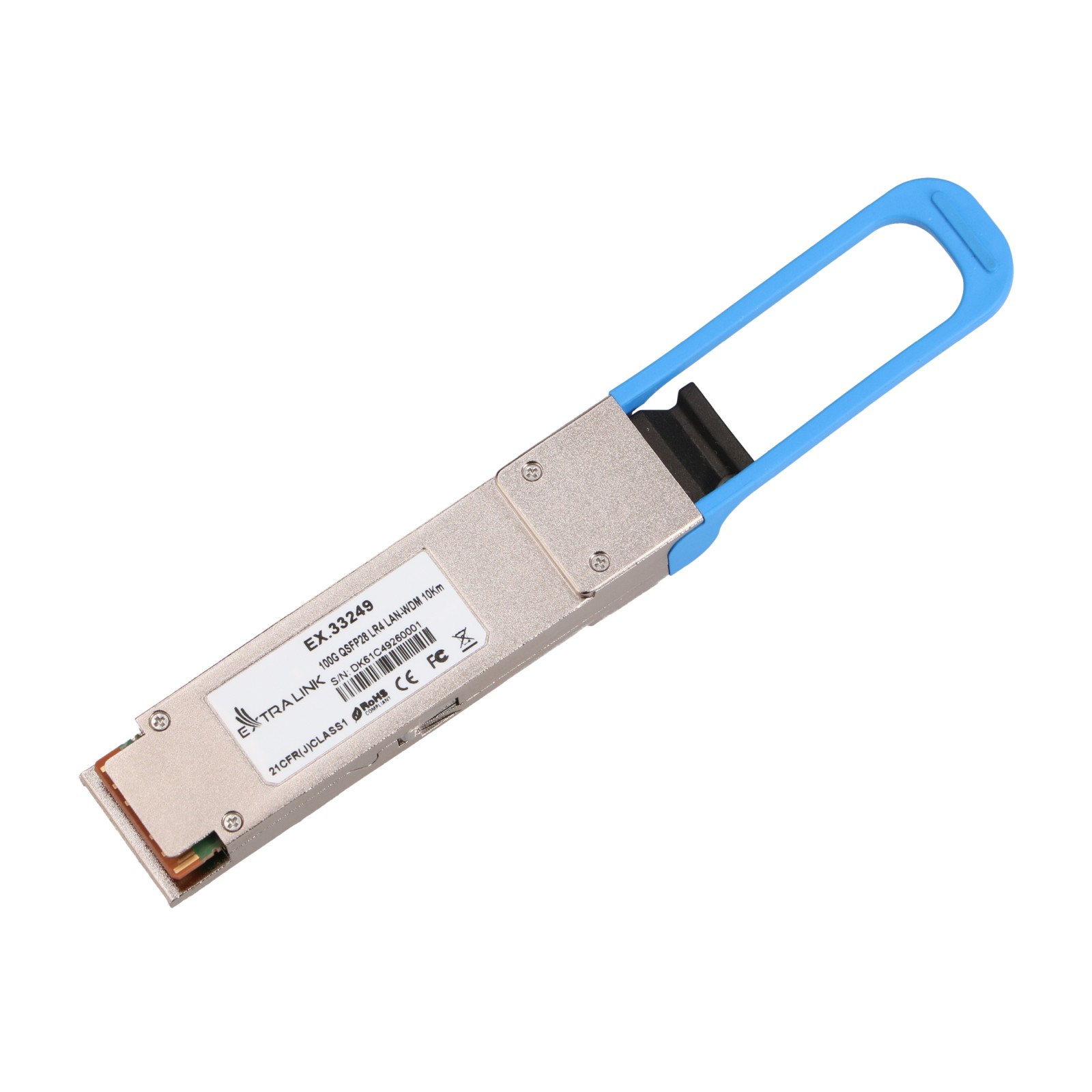 Extralink QSFP28 | Moduł QSFP28 | 100Gb/s, 10km, jednomodowy, Duplex LC