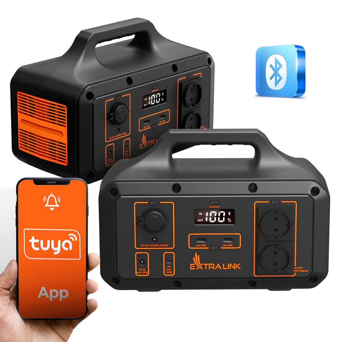 Extralink Power Ranger EPS-S500S Power Station zamiennik dla Jackery, Bluetti, Ecoflow | Stacja zasilania | 510.6Wh, Li-Ion, Tuya