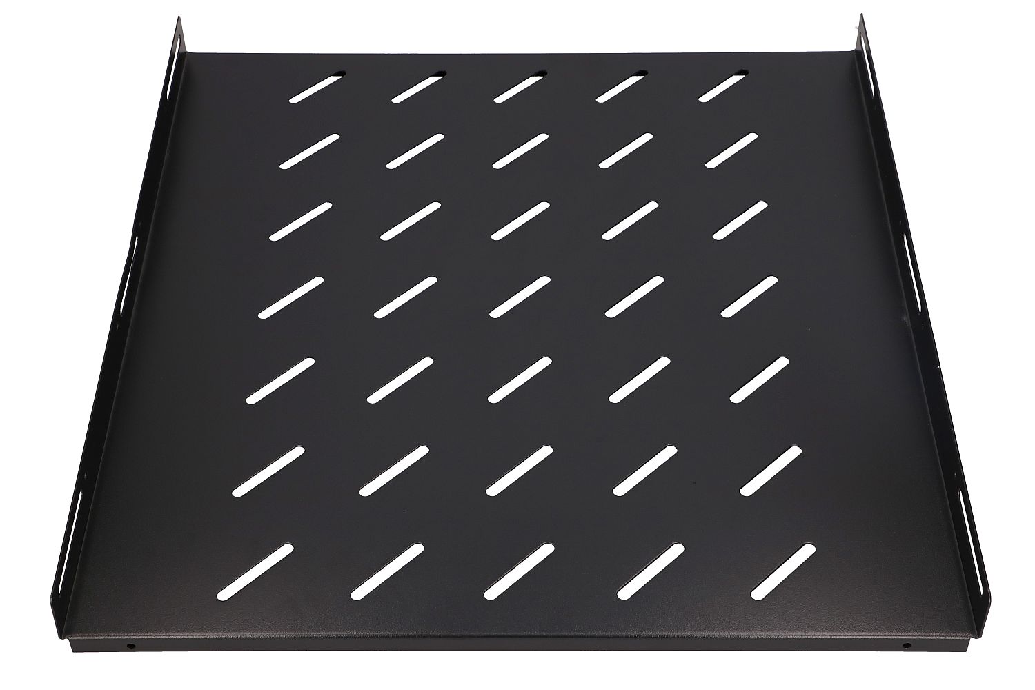 Extralink 1U 500mm Czarna | Półka | 19", 502 x 472mm, mocowana punktowo, do szaf o głębokości 800mm - obrazek 3