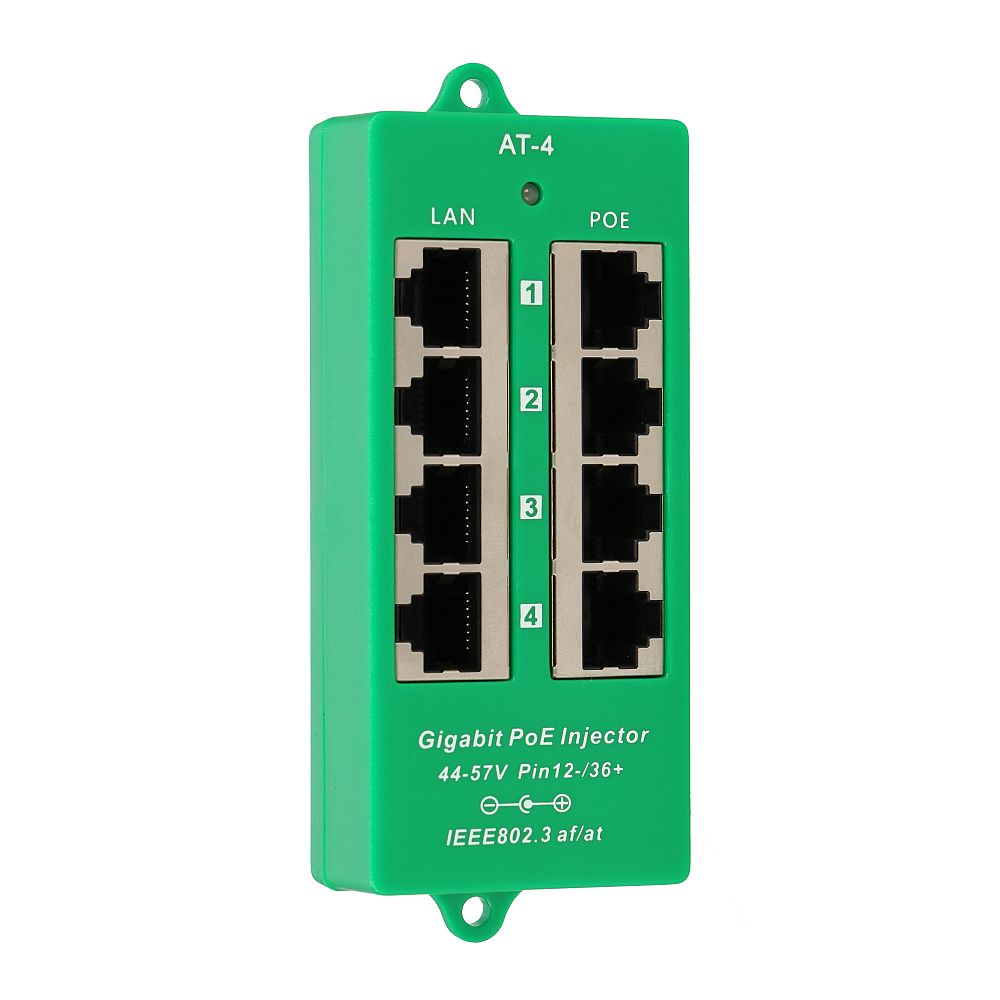 Extralink 4 Portowy | Gigabit PoE Injector | Aktywny, 4 porty Gigabit 802.3at/af, Mode A - obrazek 5