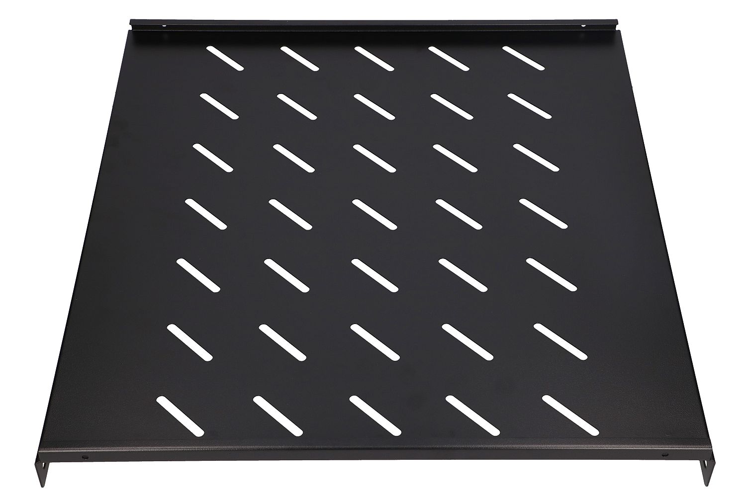 Extralink 1U 500mm Czarna | Półka | 19", 502 x 472mm, mocowana punktowo, do szaf o głębokości 800mm - obrazek 4