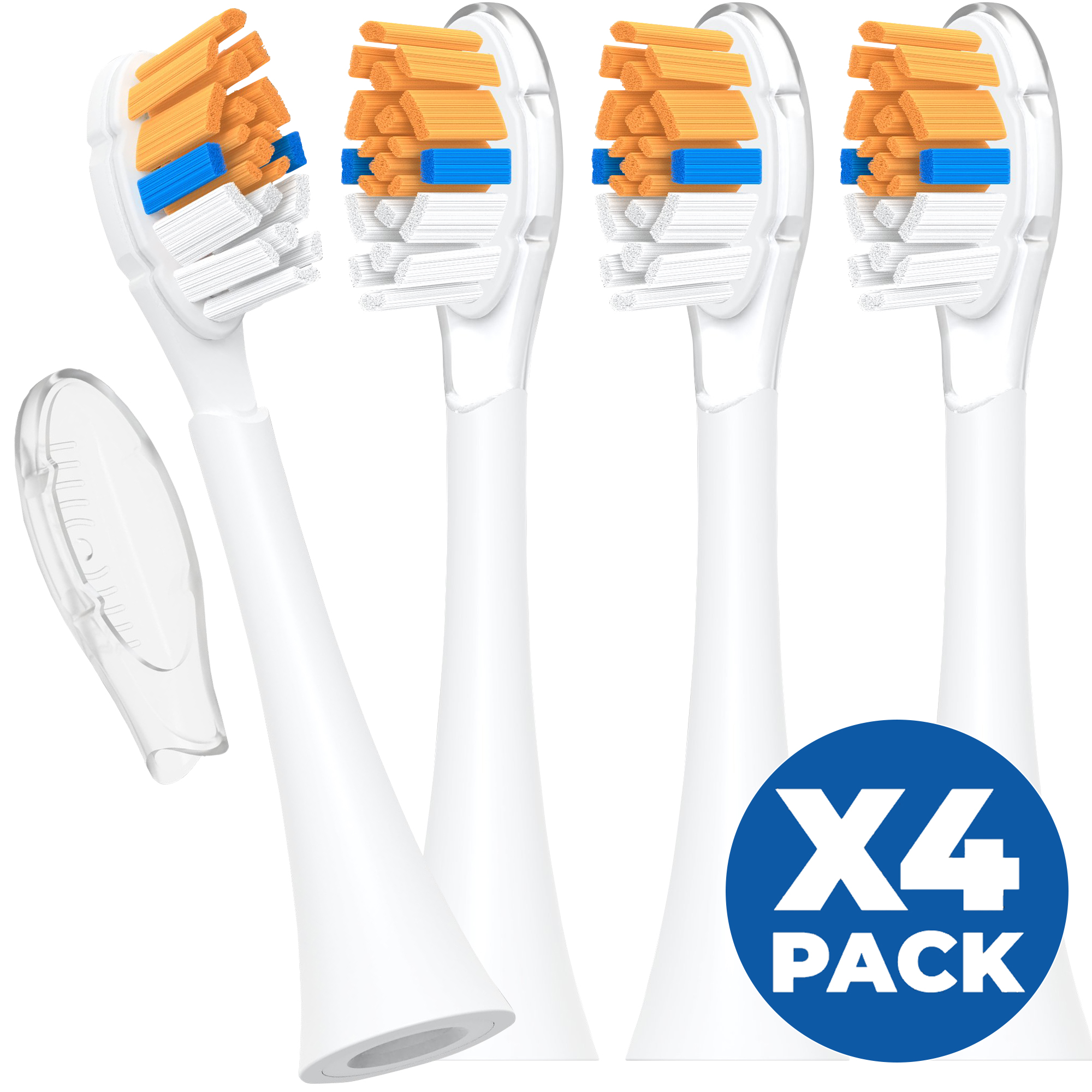 Extralink | Końcówki do szczoteczek | kompatybilne z Philips h3-6-8-9 series white (4-pack)
