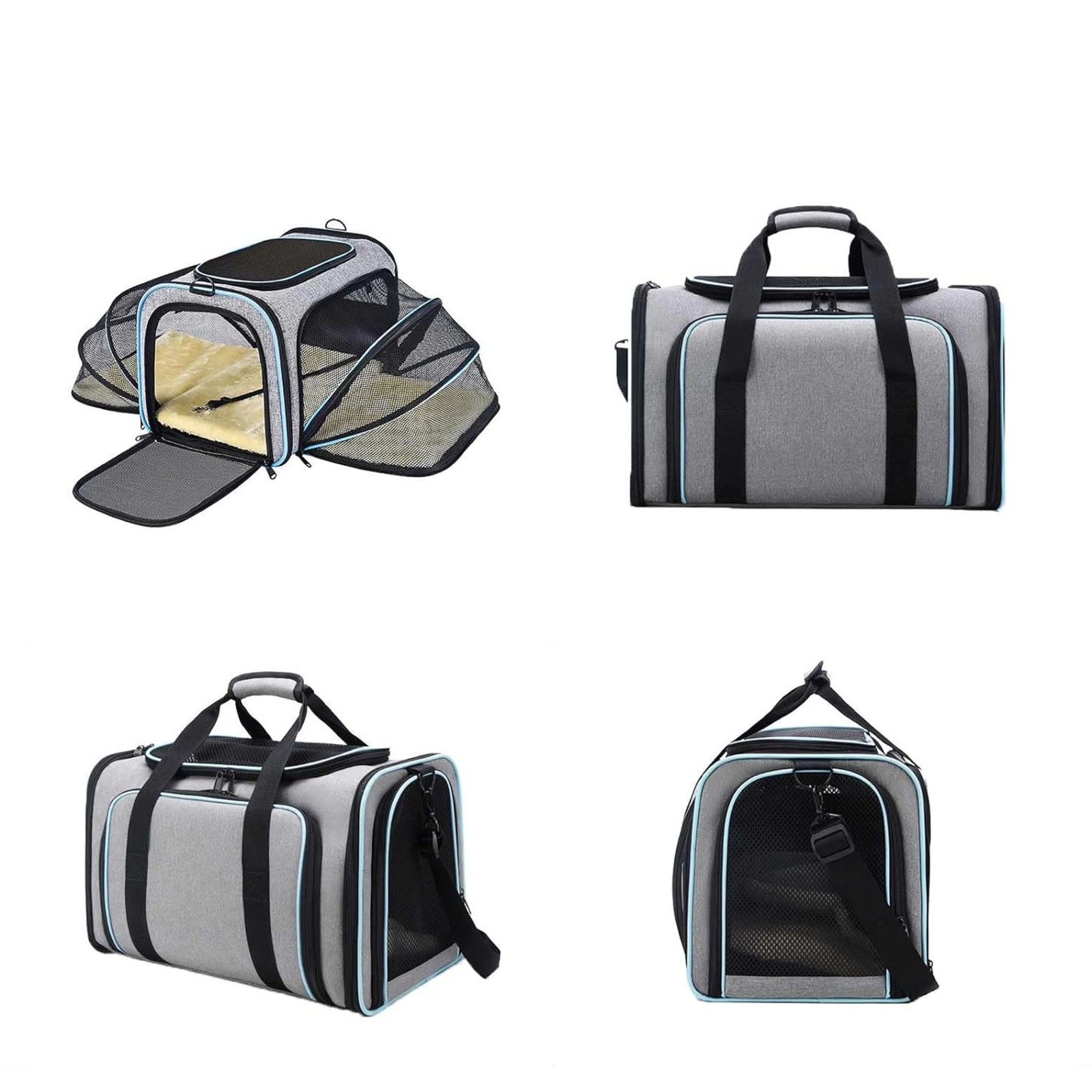 Extralink Pets | Torba transportowa dla kota psa | transporter rozkładany do 8kg duży wentylacja pet-745 - obrazek 2