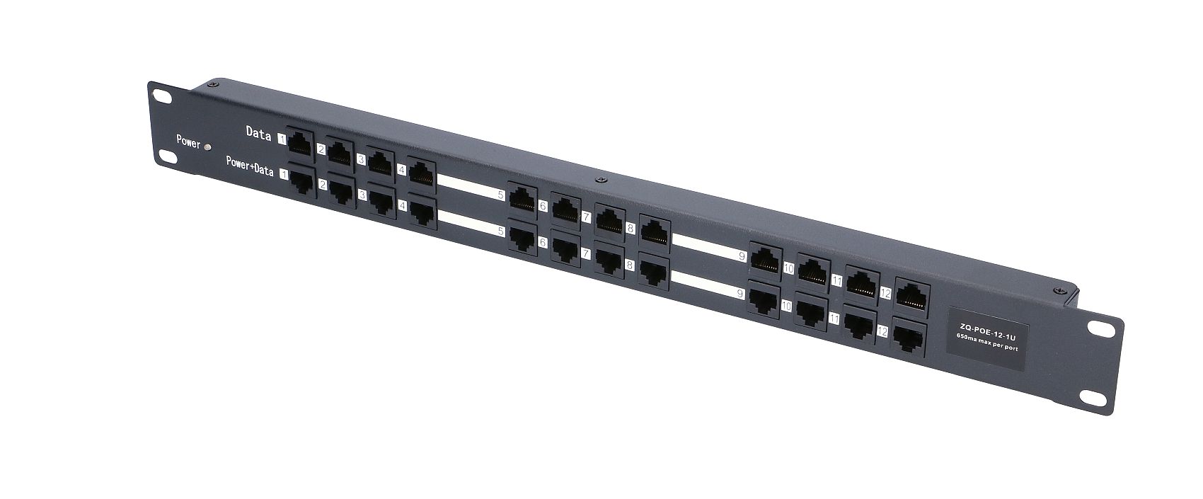 Extralink 12 Portowy | PoE Injector | 12x 100Mb/s RJ45, Obudowa Rack - obrazek 4
