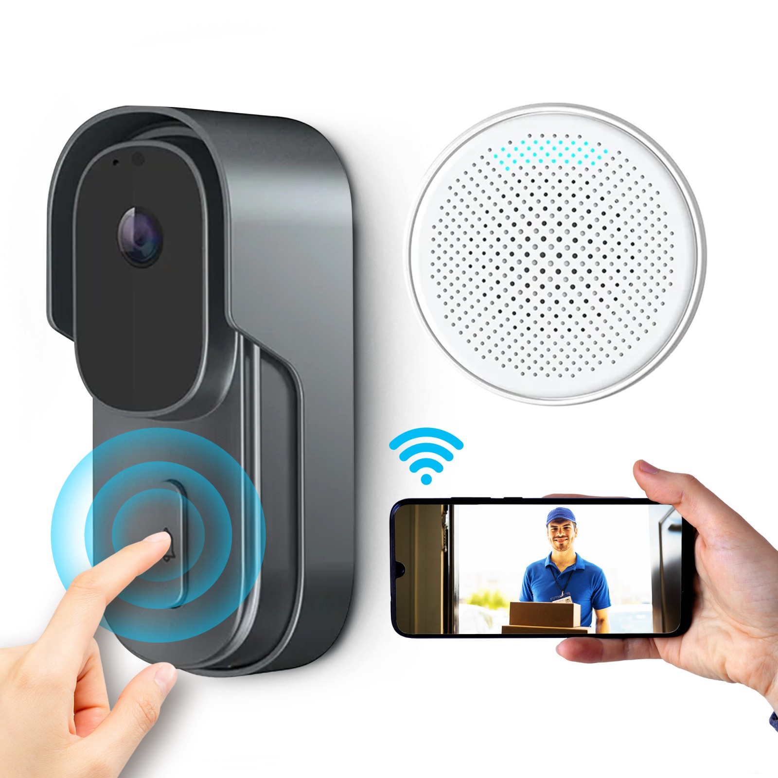 Extralink SmartLife | Inteligentny domofon zewnętrzny | 1080p, 5MP, Tuya
