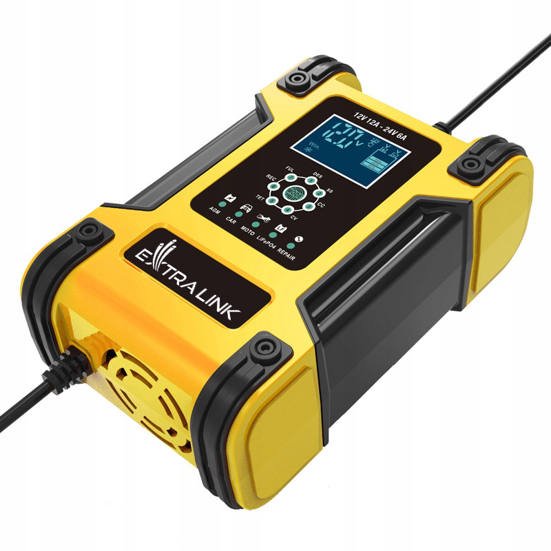 Extralink Shango Smart Battery Charger | Prostownik | 100 - 240VAC, 12V 12A, 24V 6A - obrazek 3