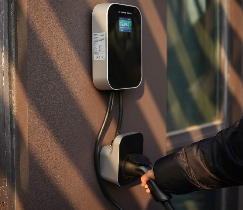 Extralink BS20-BA-22kW-APP Typ A 32A 22kW | Ładowarka do samochodu elektrycznego | 3 fazy, ekran LCD, aplikacja, 6,1m - obrazek 5