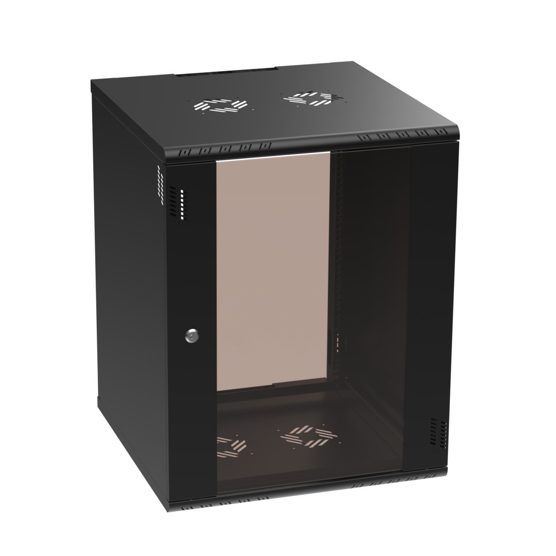 Extralink Premium 15U 600x600 Czarna | Szafa rack | beznarzędziowy montaż, montowana na ścianie - obrazek 2