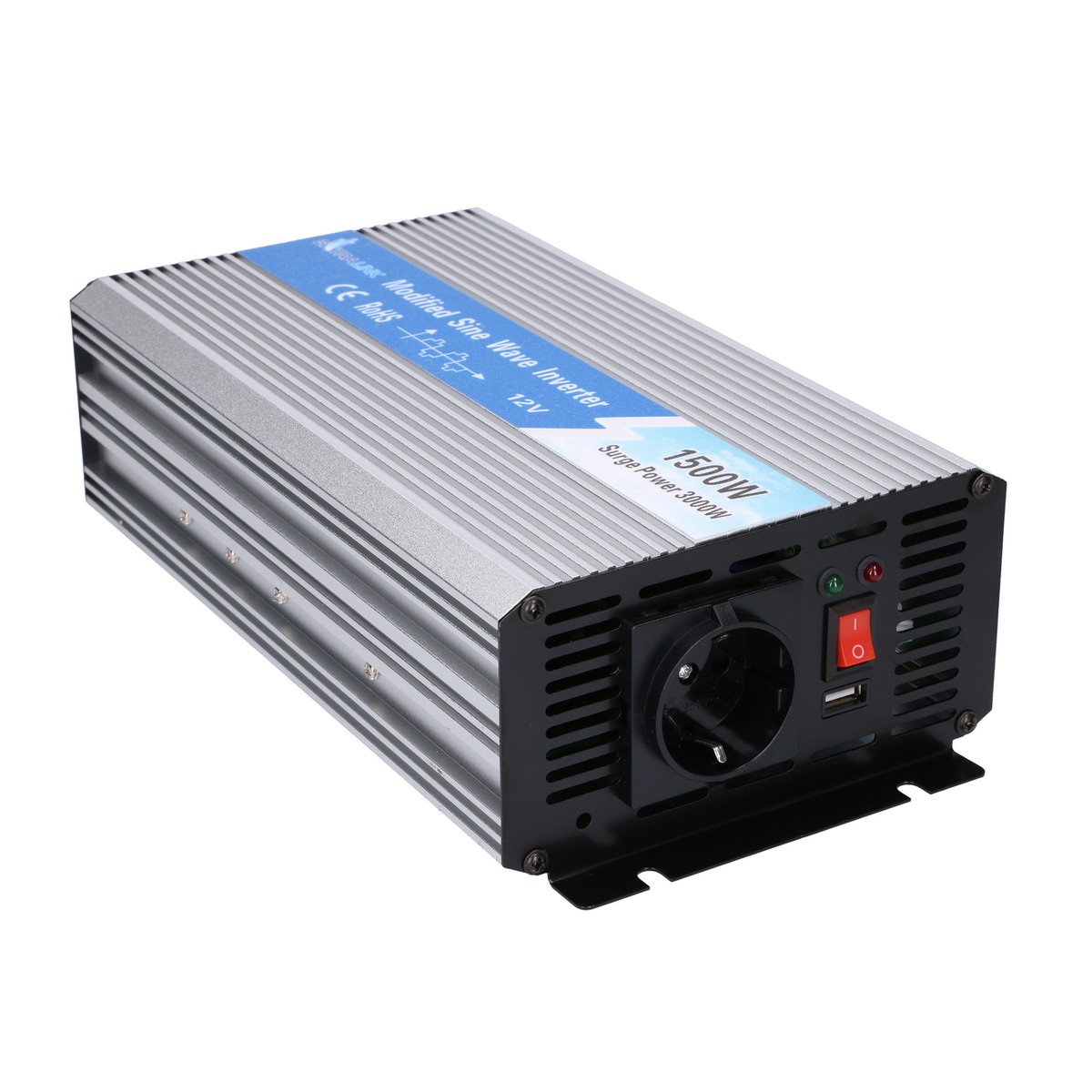 Extralink OPIM-1500W | Przetwornica napięcia | samochodowa 12V, 1500W modyfikowany sinus - obrazek 2