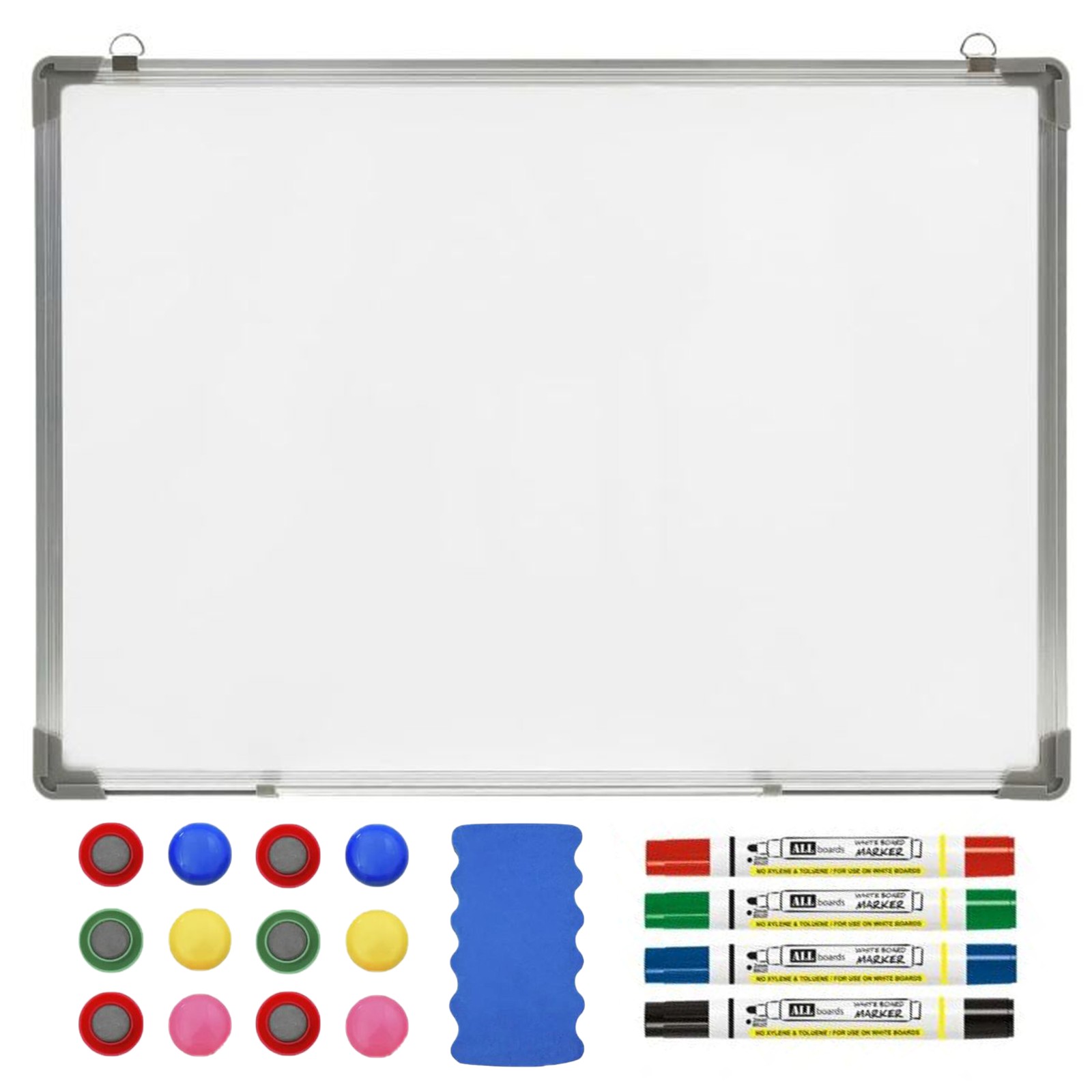 Extralink | Tablica magnetyczna suchościeralna | biała, 60 x 90 cm + akcesoria