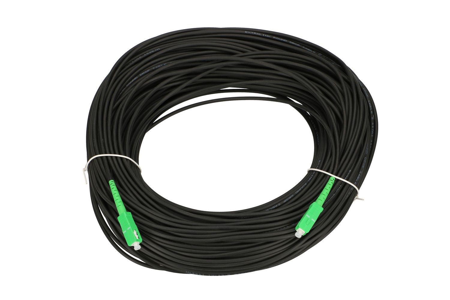 Extralink SC/APC-SC/APC | Patchcord | Okrągły, wiszący, jednomodowy, Simplex, G.657A2, 130m - obrazek 2