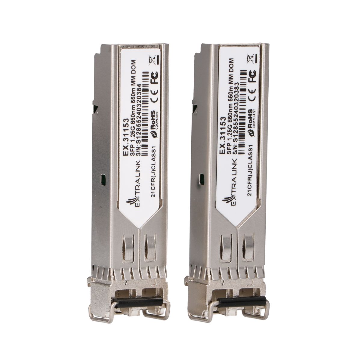 Extralink SFP 1.25G 2-pack | Moduł SFP | 1,25Gbps, LC/UPC, 850nm, 550m, multi mode, DOM - obrazek 2