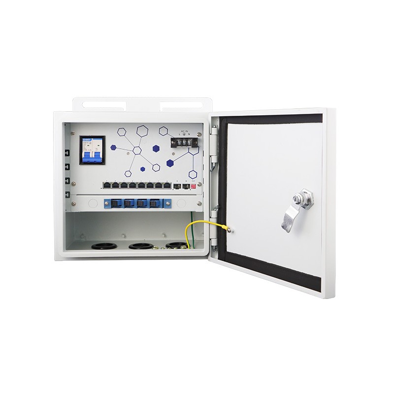 Extralink Atlas | Zewnętrzny switch PoE | 8x RJ45 1000Mb/s PoE, 2x SFP, 120W, aktywne chłodzenie - obrazek 3