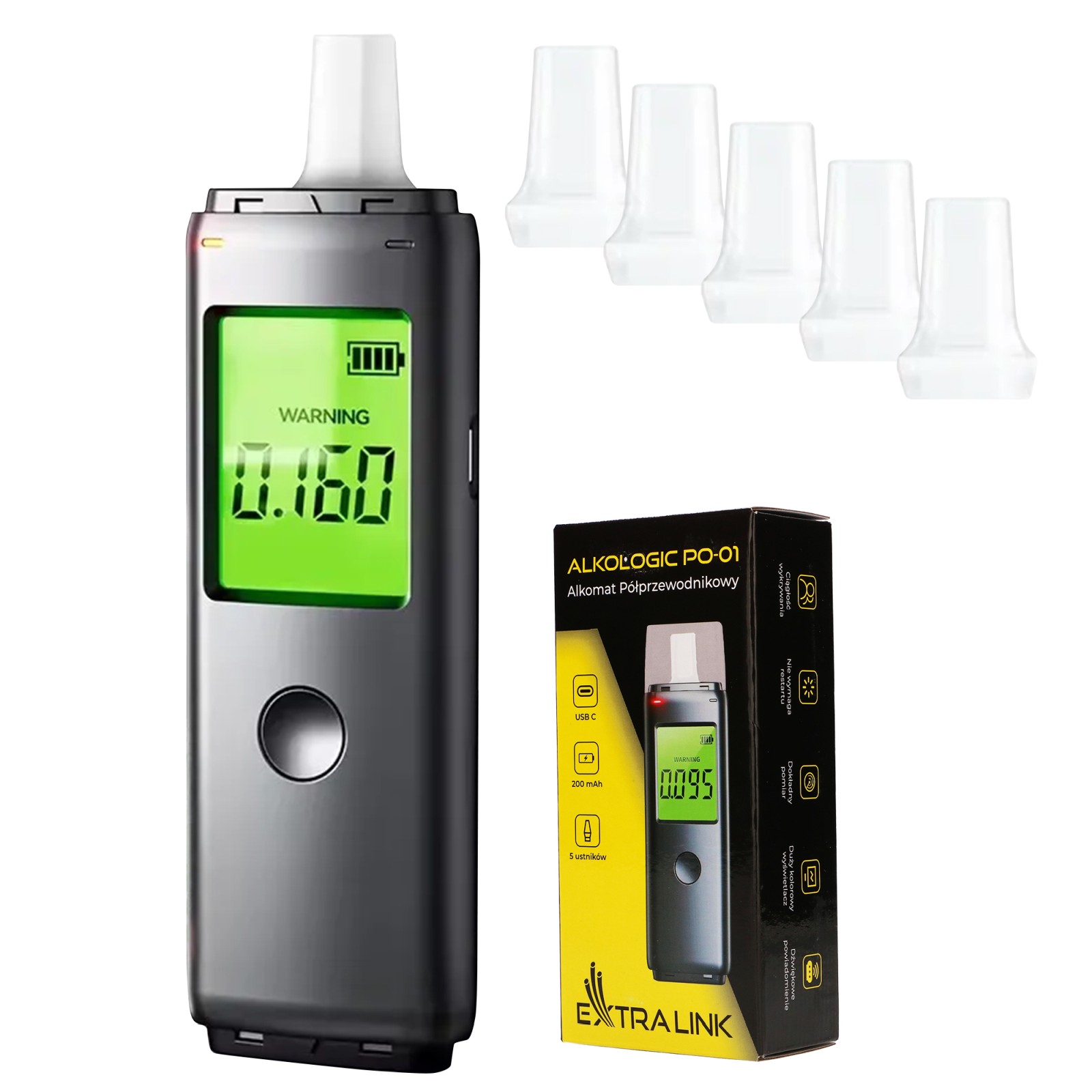 Extralink Alkologic PO-01 | Alkomat półprzewodnikowy |