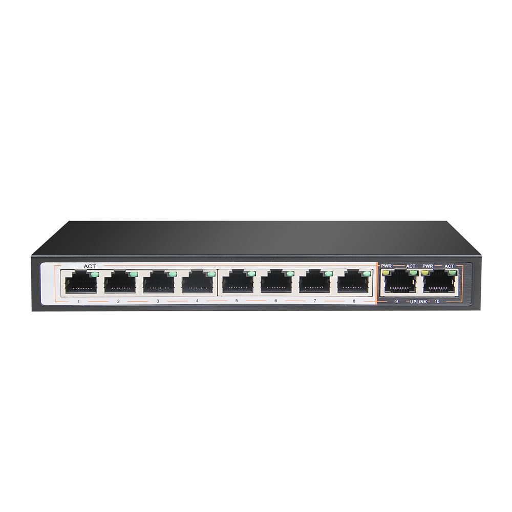 Extralink PERSES | Switch PoE | 8x Gigabit PoE/PoE+, 2x RJ45 Uplink Gigabit, 96W - obrazek 2