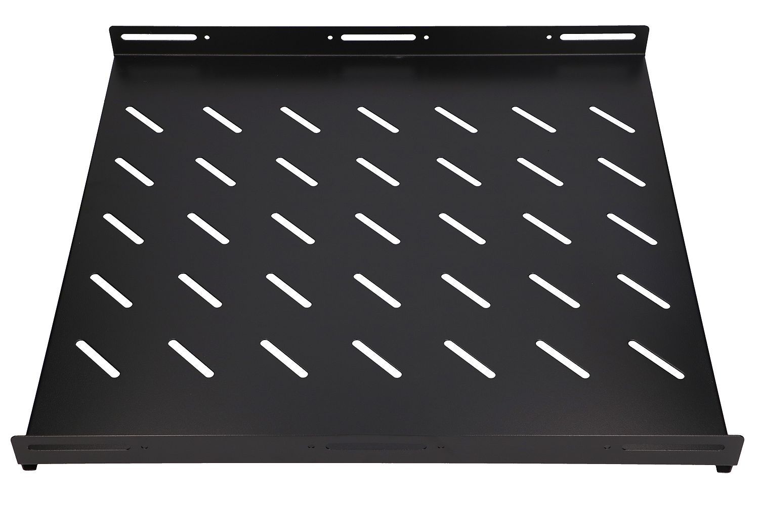 Extralink 1U 500mm Czarna | Półka | 19", 502 x 472mm, mocowana punktowo, do szaf o głębokości 800mm